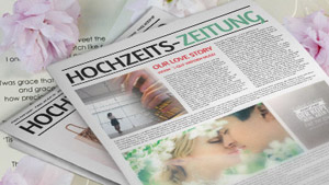 Hochzeitszeitung inhalte Schriftarten