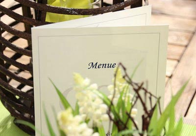 Menükarten zur Hochzeit
